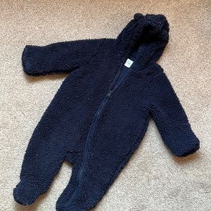 Baby gap teddy bear fuzzy winter suite 3-6 months